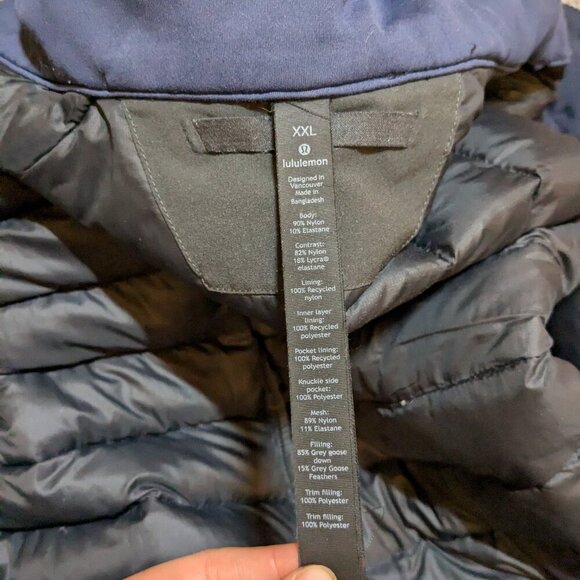 Lululemon Down Vest Blue XXL Men's Down for it all vest - Picture 6 of 9